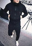 Молодіжний теплий спортивний костюм для чоловіків Чорний, Зимовий чоловічий костюм для повсякденного носіння