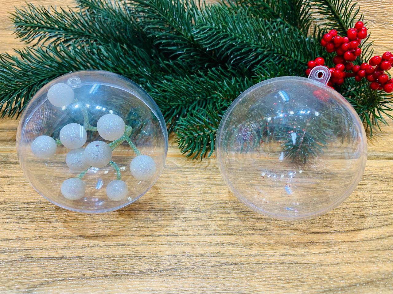 Куля з пластику з двох частин 8 см., фото 1