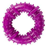 Игрушка для собак кольцо с шипами 9 см Agility фиолетовое
