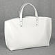 Жіноча шкіряна сумка - шопер модель 65 біла "Capri", фото 2