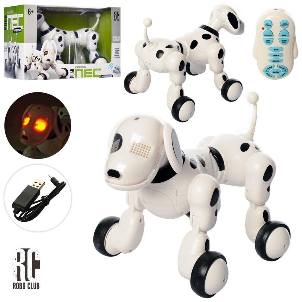 Інтерактивна робот-собака RC 0006 на радіокеруванні світлові та звукові ефекти, 23 см