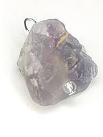 Підвіска з необробленого каменю флюорит