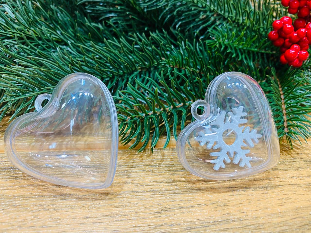 Серце з пластику 5 см (шт)., фото 1