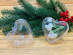 Серце з пластику 8х8 см (шт).