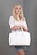 Жіноча шкіряна сумка - шопер модель 65 біла "Capri", фото 10