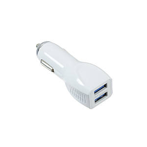 Автомобільний зарядний пристрій Emy 2.4A 2USB,  White