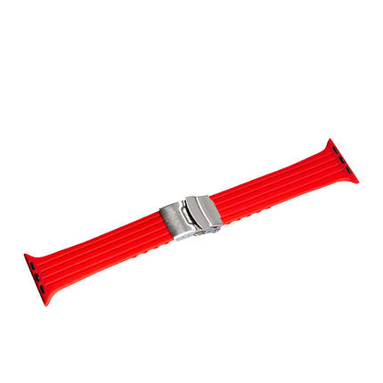 Силіконовий чохолремінець and Metal Lock для Apple Watch 38/40/41 mm Red, фото 2