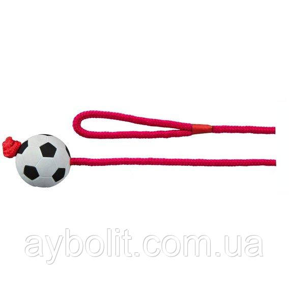 Іграшка для собак М'яч футбольний на мотузці Trixie 3307 6 х 100 см