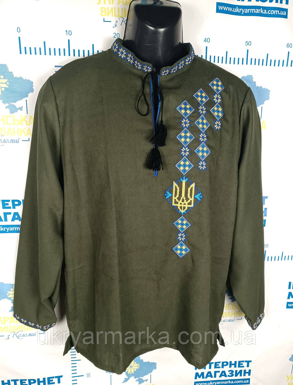 Оригінальна вишита сорочка "З Україною в серці - мілітарі 2"