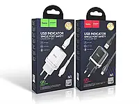 Зарядное устройство 220В USBx1 с кабелем USB - Type-C Hoco N1 Ardent 120шт 8134