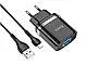 Зарядний пристрій 220В 2,4А 12Вт 5В USBx1 з кабелем USB - Lightning Hoco N1 Ardent 120шт 8135, фото 2
