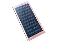 Повербанк на солнечной батарее Power Bank 20000 mAh fast charging Pink Solar Power