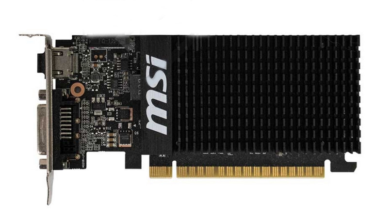 НИЗКОПРОФІЛЬНА ВІДЕОКАРТА Pci-E NVidia GeFORCE GT 710 на 1 GB 64 bit з HDMI ВІДЕОВИХОМ і ГАРАНТІЄЮ