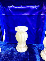 Подсвечники для церковной свечи из натурального лечебного камня Оникс