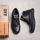 Чоловічі зимові шкіряні черевики Leather New Beat, фото 10