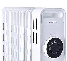 Масляний обігрівач Luxell LUX-1230S White (2300 Вт/ 23 м2), фото 4
