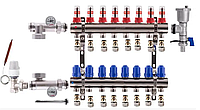 Коллектор KOER на 8 контура в сборе (ЧЕХИЯ)