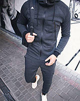 Удобный и практичный спортивный костюм мужской теплый Серый, Костюм зимний мужской для прогулок