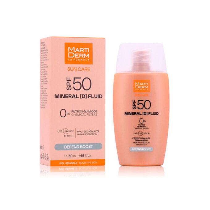 Солнцезащитный крем Sun Care SPF 50 Mineral Fluid Martiderm 50 мл - фото 1 - id-p1693196659