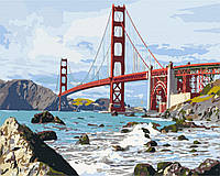 Картина по номерам "Мост Сан Франциско", в термопакете 40*50см, ТМ Brushme, Украина