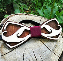 Дерев'яна краватка метелик Вусики ручної роботи, серія Fantasy