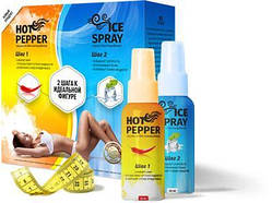 Hot Pepper & Ice Spray - Комплекс засіб для схуднення (Хот Пеппер / Айс Спрей), 2 пляшечки по 30 мл