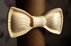 Дерев'яна краватка метелик 3D Альбінос - 4 ручної роботи, серія Зиррикот