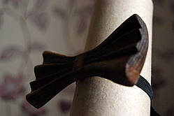 Дерев'яна краватка метелик 3D Мулат - 1 ручної роботи, серія Зиррикот