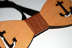Дерев'яна краватка метелик Якір ручної роботи