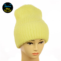 Женская ангоровая шапка - Ирма - Желтый