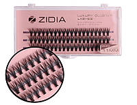 Ресницы накладные пучковые Zidia Cluster Lashes 30D C 0.07 (3 ленты, размер 11 мм)