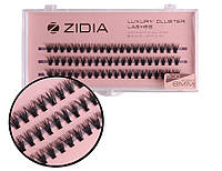 Ресницы накладные пучковые Zidia Cluster Lashes 30D C 0.07 (3 ленты, размер 8 мм)
