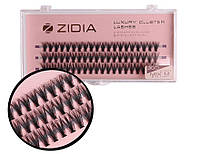 Ресницы накладные пучковые Zidia Cluster Lashes 30D C 0.07 Mix (3 ленты, размер 9/10/11 мм)