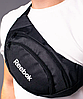 Чоловіча сумка бананка Reebok, Рібок чорна сумка на пояс, фото 4