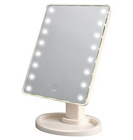 Настільне дзеркало для макіяжу SUNROZ з LED підсвічуванням 22 світлодіода Біле (0150)