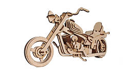 Механічний дерев'яний 3D пазл РЕЗАНОК Мотоцикл Харлей Девідсон 110 деталей (0002)