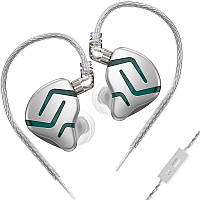 Вакуумні навушники KZ ZES з гібридними випромінювачами (Зеліний)
