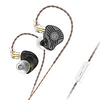 Динамічні навушники KZ EDS з подвійними драйверами (Чорний)