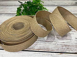 Тканинна стрічка мішковина з дротом на краях 38 мм (м)