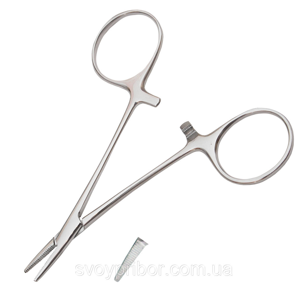 Затискач Hartmann micro-чорної прямої анатомічної. Довжина 8,4 см, р.ч. 12 мм SURGIWELOMED, фото 1