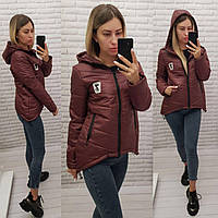 Куртка-парку, Новинка, модель утеплена 210/7, колір бордовий/бордо