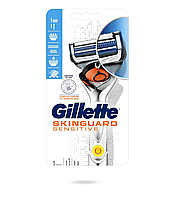 Станок для бритья мужской (Бритва) Gillette SkinGuard Sensitive Power Flexball с 1 сменным картриджем