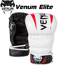 Рукавички для ММА та єдиноборств Venum Elite Sparring MMA Gloves White