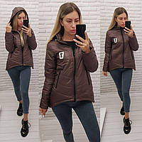 Куртка-парка, новинка, утеплена модель 210/7, колір шоколад