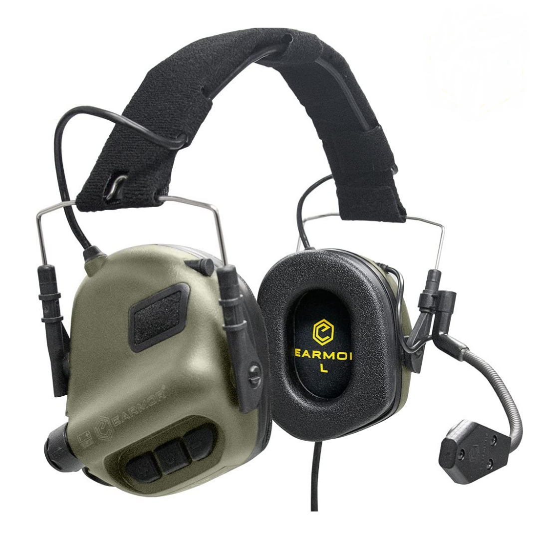 Тактичні навушники EARMOR M32 з універсальним кріпленням olive