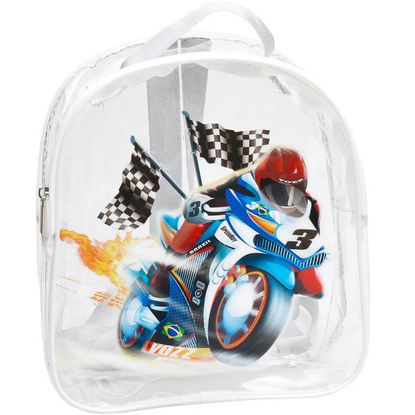 Рюкзак дитячий прозорий "Мото" 5-91 силікон 27 * 25 * 8см, фото 1