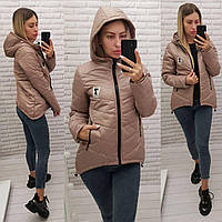 Куртка-парка, новинка, утеплена модель 210/7, колір кави