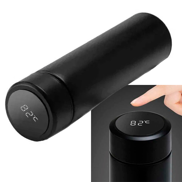 Термос UNIQUE UN-1006 500 мл з дисплеєм Чорний, фото 1