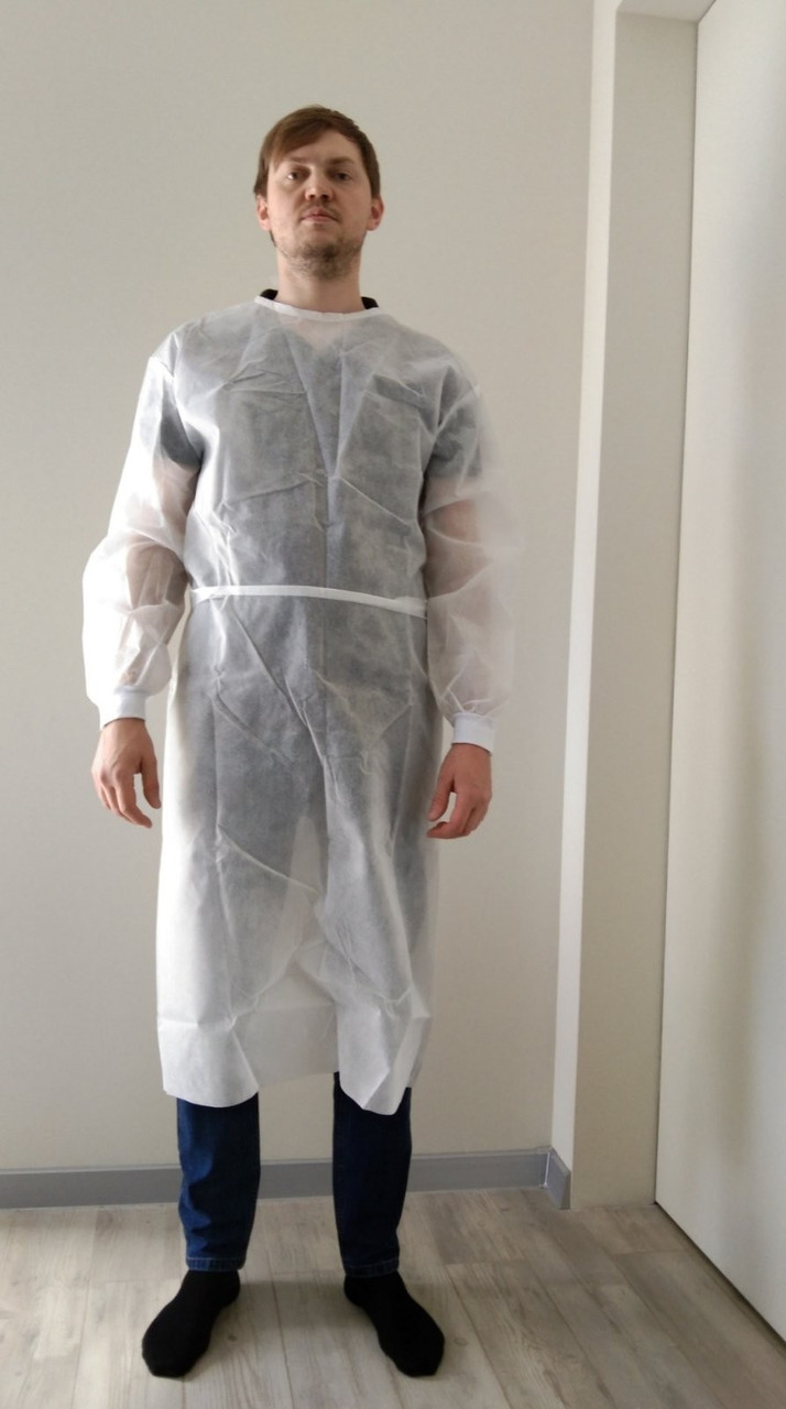 Купить Медицинский одноразовый халат на завязках Medicare размер ...