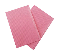 Салфетки нагрудные для пациента 3-ех слойные 33х41 см 50 шт. Розовые